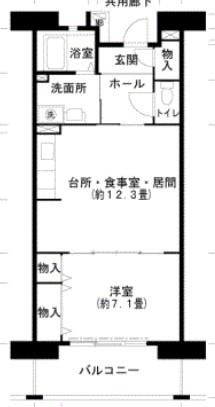 UR津田北町(1LDK/6階)の間取り写真