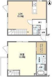 RA-ASHIYA(1LDK/2階)の間取り写真
