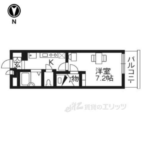 レオパレスインパクトⅡ(1K/1階)の間取り写真