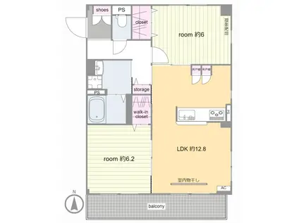 ル・プレジール(2LDK/3階)の間取り写真