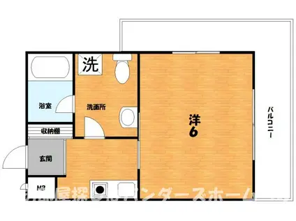 ブランコスタ(1K/1階)の間取り写真