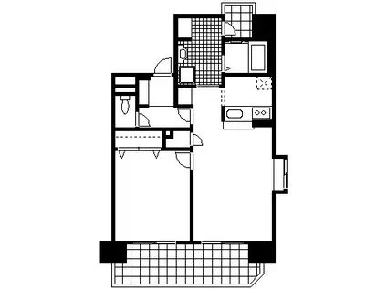 レジデンスブリリアントイースト(1LDK/8階)の間取り写真