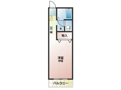 フィネス今治(ワンルーム/2階)の間取り写真