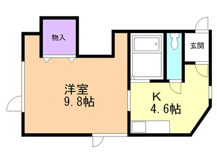 ドリームハイツ(1K/1階)の間取り写真