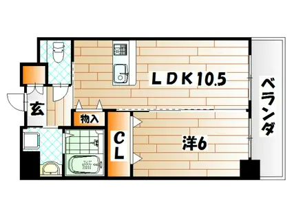 フェルト716(1LDK/5階)の間取り写真