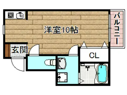FGRACE高槻(ワンルーム/2階)の間取り写真