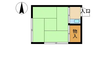 東急田園都市線 三軒茶屋駅 徒歩8分 2階建 築56年(1K/2階)の間取り写真