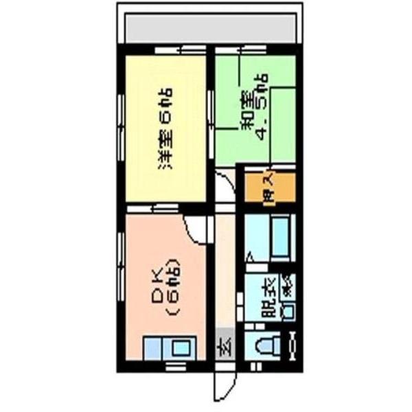 シルキーホームズ(2DK/5階)の間取り写真