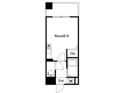 MODERN PALAZZO水辺の森(ワンルーム/8階)の間取り写真