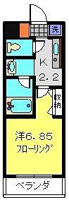 タウンハウス日吉K(1K/1階)の間取り写真