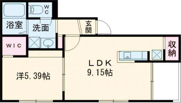 リゾナテラス千歳(1LDK/3階)の間取り写真