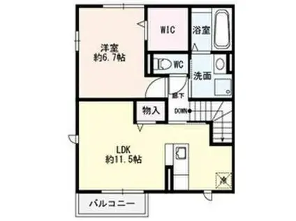 MISAKI(1LDK/2階)の間取り写真