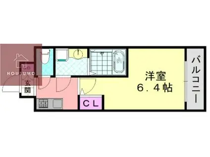 H-MAISON平野イーストIV(1K/1階)の間取り写真