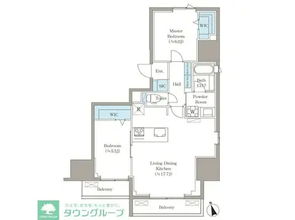 VISTA西早稲田(2SLDK/4階)の間取り写真