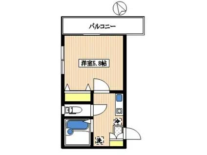 シエロ・ガーデン(1K/1階)の間取り写真