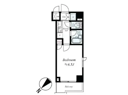 ルーブル蒲田南参番館(1K/5階)の間取り写真