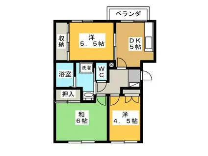 セピア新栄(3DK/2階)の間取り写真