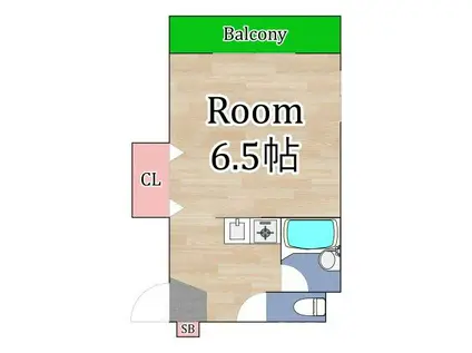 ル・ブール城東(1K/4階)の間取り写真