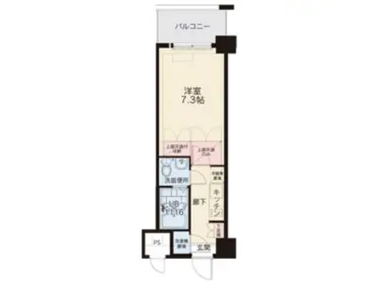 ORIENT BLDNO.81クラブアマリージュ(1K/2階)の間取り写真