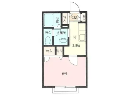 メゾン・ディアーヌ(1K/1階)の間取り写真