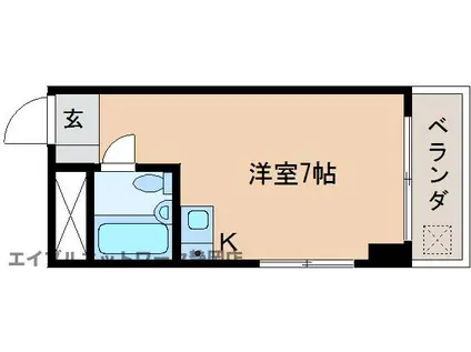 朝日プラザ静岡南安倍(ワンルーム/1階)の間取り写真