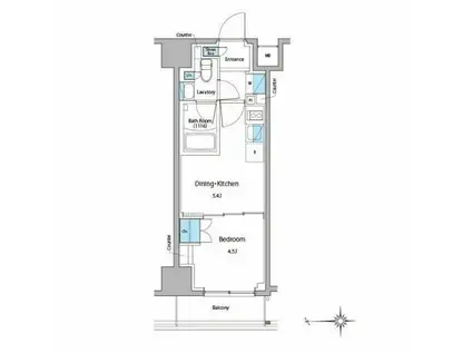 ルフォンプログレ門前仲町マークス(1DK/11階)の間取り写真