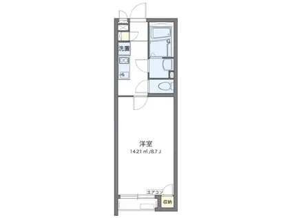 フリューリング(1K/1階)の間取り写真