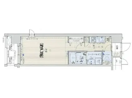 エイペックス上本町(1K/5階)の間取り写真