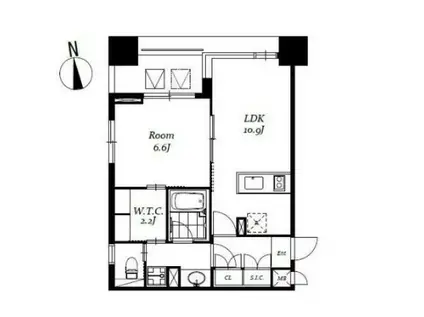 レジディア日本橋馬喰町III(1LDK/11階)の間取り写真