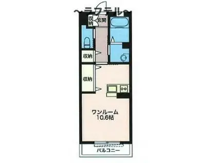 エクラシエ(ワンルーム/1階)の間取り写真