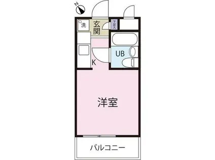 メゾン・ド・マルス(ワンルーム/2階)の間取り写真