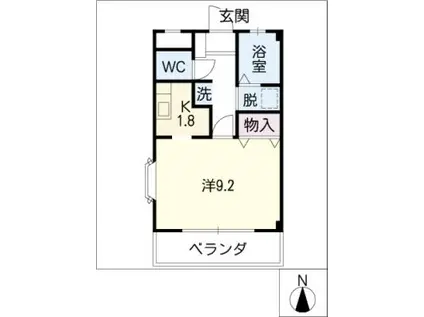 ハイツサンティール(1K/1階)の間取り写真