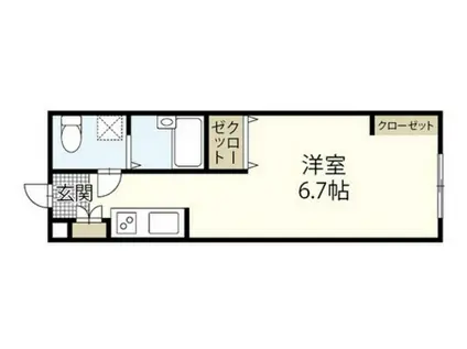 ソフィスコート吉島(ワンルーム/2階)の間取り写真