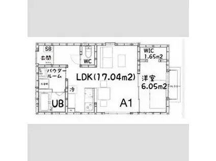 茜さす春のセラヴィ(1LDK/2階)の間取り写真