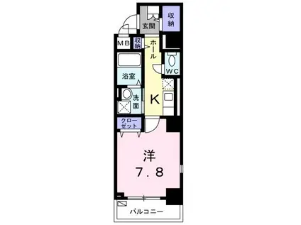 アルシーヴ(1K/5階)の間取り写真