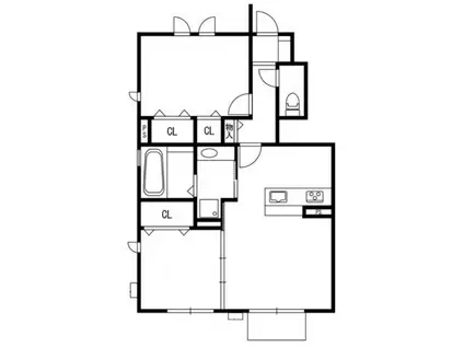 アンソレイエ ファミーユ(2LDK/1階)の間取り写真