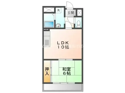 サンコート田原 B棟(1LDK/3階)の間取り写真