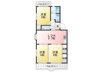 パークホームズ24(3LDK/4階)の間取り写真