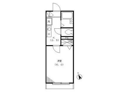 GREEN COURT(1K/1階)の間取り写真