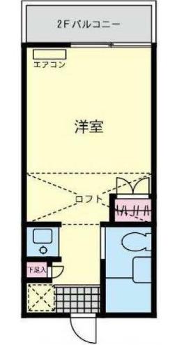 メゾンドリーム(ワンルーム/2階)の間取り写真