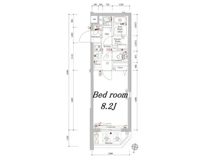 アクサス上板橋(1K/2階)の間取り写真