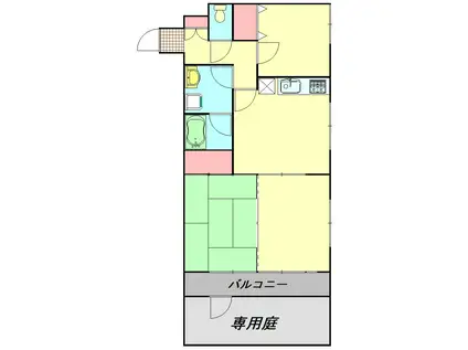 センチュリー川越(3DK/1階)の間取り写真