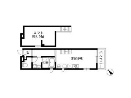 SUCCESSII(ワンルーム/3階)の間取り写真