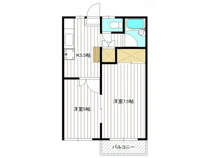 メゾン島田(2K/3階)の間取り写真