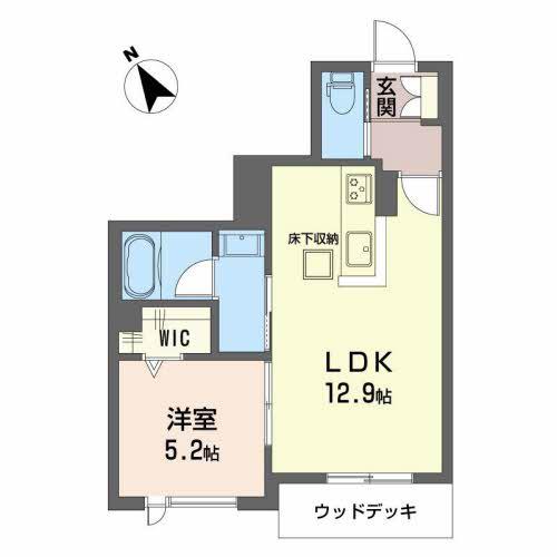 サンオーレ(1LDK/1階)の間取り写真
