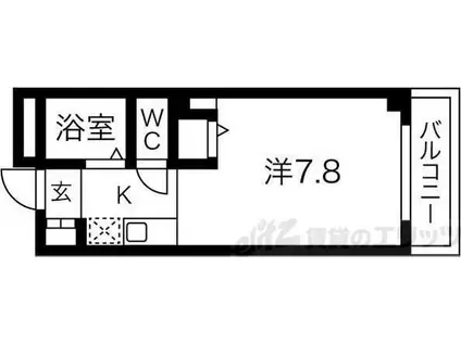 アビタシオン・F(1K/1階)の間取り写真