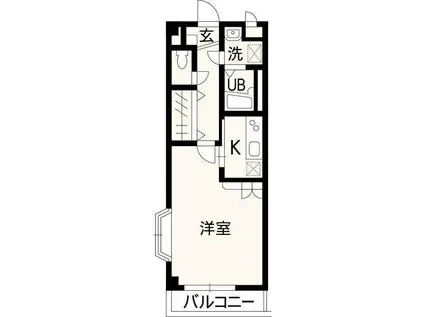 タサキヒルズA(1K/2階)の間取り写真