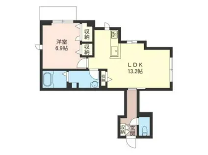 グランシャリオC(1LDK/1階)の間取り写真