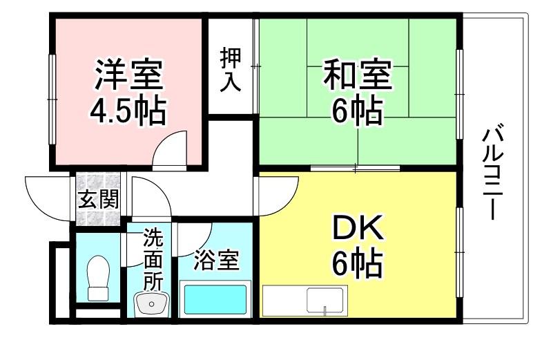 LA PREMIERE(2DK/2階)の間取り写真