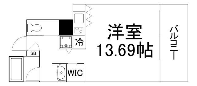 ザ タワー大阪レジデンス(ワンルーム/7階)の間取り写真